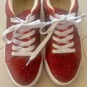 Betsey Johnson Sidny Sneakers in Sparkling Red - Size 10